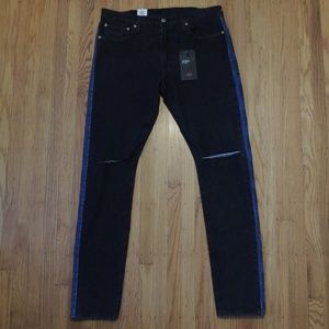 Levis Premium Lo Ball Jeans Black Spell Out Big E